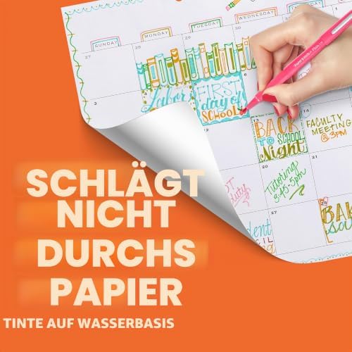 Flair Filzstifte | mittlere Spitze (0,7mm) | Candy POP Farben | Marker-Stifte für Kinder und Erwachsene zum Ausmalenfür Tagebücher und mehr | 12 Stück