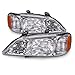 HEADLIGHTSDEPOT Chrome Housing HID Headlights Compatible With Acura TL 1999-2001 3.2L Engine Includes Left Driver and Right Passenger Side Headlamps