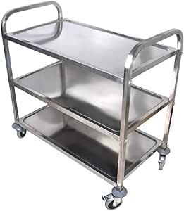 JANSUDY Carro De Almacenamiento De Cocina De Acero Inoxidable De 3