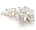 USABride Side Bridal Comb, Wedding Hairpiece with Flowers, Pearls, & Rhinestones 2050