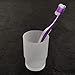 Bathroom Rinsing Cup, Angle Simple Frosted Glass Tumbler Cup, Toothbrush and Toothpaste Holder Drinking Glasses Glassware
