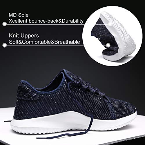 Srenket Mens Casual Athletic Sneakers Mesh Running Shoes Lightweight Tennis Footwear for Men Walking Trail Workout Blue42 - Thumbnail 4