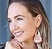Rose Gold Tassel Earrings: Pink fringe gifts for women. Fashion drop dangle tassle earing by BLUSH & CO. (Blush)