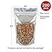 Black/Clear Mylar Stand Up Bags Pouches with Zipper, Notch for Food Storage 5 X 8 X 2.5 inches (4oz) 200 pcs