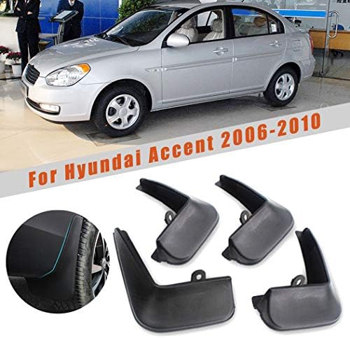Amazon Com Car Mudguards For Hyundai Accent 2006 2010 Car Mudguards Fender Splash Guards Mud Flaps Accessories Front And Rear Set Of 4pcs Automotive