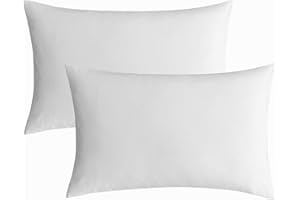 JELLYMONI 100% Washed Cotton King Size Pillowcase Set of 2-20x36 Inches, Soft & Breathable Envelope Closure Pillow Covers in 