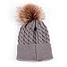 Perman Newborn Cute Winter Kids Baby Hats Knitted Wool Hemming Hat (0-36 Months, Gray)