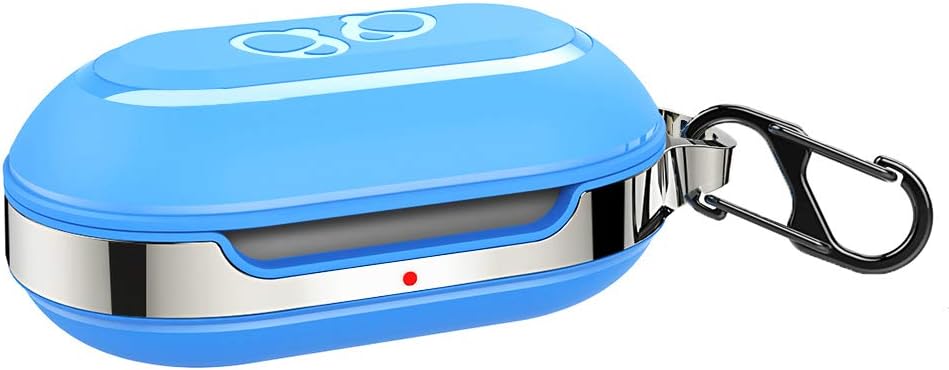 MORETEK Compatible for Galaxy Buds Case(2019), Full Protective TPU Case Cover with Carabiner for Samsung Galaxy Buds Earbuds Accessories (Blue)
