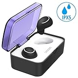Truly Wireless Earbuds,Lesoom Waterproof True Wireless Earbuds Sweatproof Headphones Noise Cancelling Invisible Sports in Ear Bluetooth Earphones Car Headphones with Mic for Men Women Kids Girls Boys