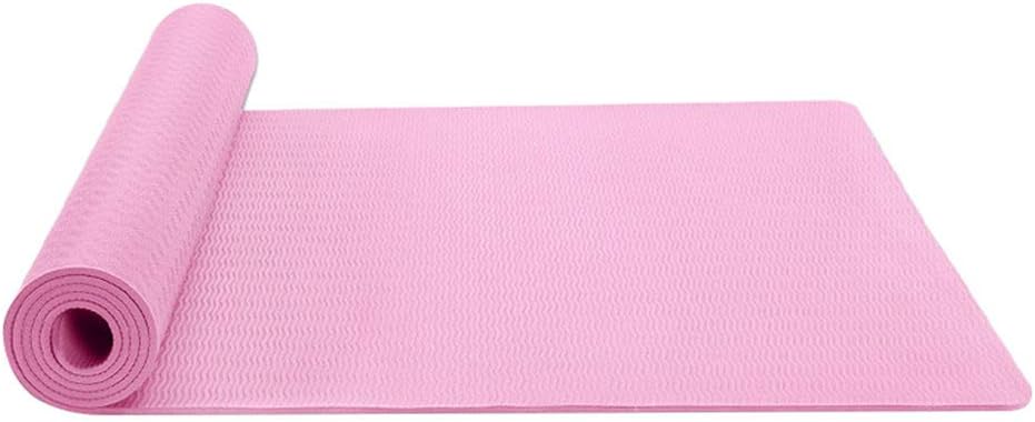 Yoga Mat, Classic 1/4 inch Pro Yoga Mat, TPE Eco Friendly Thick Non Slip Fitness Exercise Mat, with Carrying Strap-Workout Mat for Yoga, Pilates and Floor Exercises (C)