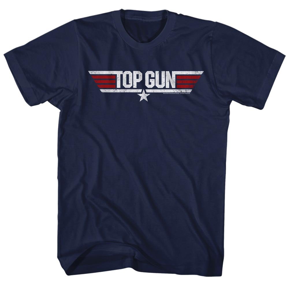 Top Gun 80 S Action Military Movie Logo Navy Blue Adult T Shirt Zelite