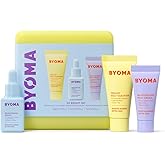 BYOMA So Bright Set - Barrier Repair Skincare Set for Brighter Skin - Creamy Jelly Cleanser, Brightening Face Serum & Ceramide Face Moisturizer - Alcohol Free Skin Care - 30ml, 15ml, 15ml