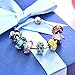 JIAYIQI Murano Glass Charm Fit Pandora Charm Bracelets 925 Sterling Silver Glass Stopper Beads fit Pandora Bracelet and and Necklace, Chrsitmas Birthday Jewelry for Women
