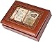 Cottage Garden Happy 20th Anniversary Rich Woodgrain Finish with Ornate Inlay Jewelry Music Box - Plays Amazing Grace