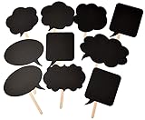 Photo Booth Props Kit,Writable Black Paper Card