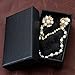 YYBONNIE Champagne Tone Crystal Pearl Daisy Flower Brooches Pins with Pearl Chain Tassel Sweater Guard Clip Pin