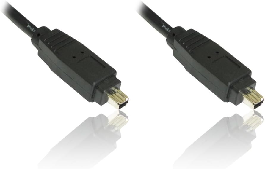 3m 10' Feet FireWire 4pin to 4 pin IEEE 1394 iLink DV Cable Lead Wire BLACK