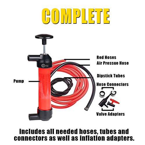 Custom Autos 3-in-1 Hand Siphon Emergency Vehicle Pump – Premium Quality