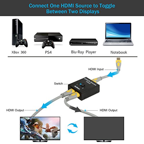 HDMI-Switcher-2-Ports-Bi-direction-Manual-Switch-2-x-1-1-x-2-HDMI-Hub-HDCP-Passthrough-Supports-Ultra-HD-4K-3D-1080P-By-DotStone