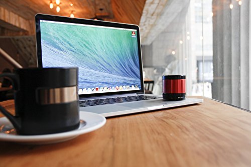 Etekcity RoverBeats T16 Ultra Portable Wireless Bluetooth Speaker, Enhanced Bass (Red)