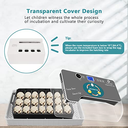 Egg Incubator, Automatic Digital Poultry Hatching Machine with Auto Egg