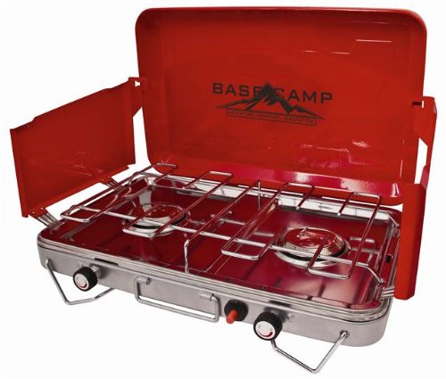 Basecamp by Mr. Heater Deluxe Two Burner Stove (Red)