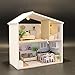 ZUINIUBI Doll House Kit DIY Miniature Loft Handmade House Furnished with Accessories Dust-Proof Cover and Assemble Tool Birthday Gift for Kids Adults Light Time