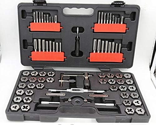 Tap and Die Set 75 Piece Metric Tap and Die Set Tungsten Steel Titanium SAE and Metric Tools with Carrying Case (75 Piece)