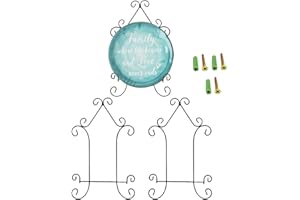 YY YEARCHY Iron Hanging Display Stand Art Holder Easel Photo Holder Industrial Style Metal Stand for Books Bowls or Platters (3, 15.75"X 9.84")