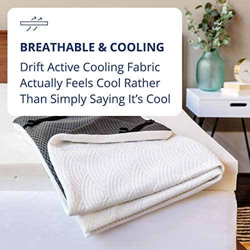 ViscoSoft 4 Inch Active Cooling Memory Foam Mattress Topper Twin XL