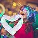 LED Scarf Light up Scarf Clothing for Women Men Kids Novelty Funny Gifts Christmas Scarf Costume for Christmas Party Birthday (White)