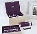 Stackers Cream & Purple Classic Lidded Jewelry Box