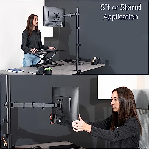 VIVO Extra Tall Single Monitor Desk Mount Stand 39 inch Pole. Features
