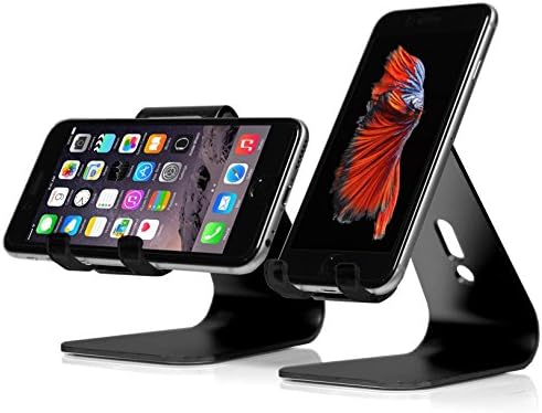 LOE Micro-Suction Series Aluminum Phone Stand For iPhone , iPad And Smartphones Black