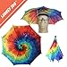 Funbrella Hats - TIE DYE Umbrella Hat - The Funkadelic - Rain Sun Resistant - Easy Elastic Fit for Adults & Kids - Umbrella Hats for a Costume Party, Festival, Fishing, Hiking and the Beach
