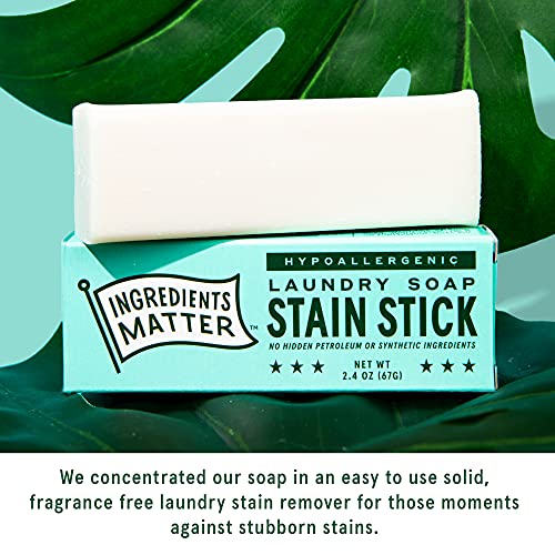 Ingredients Matter Stain Stick Made from Laundry Soap HE