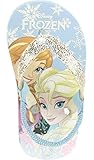 Disney Frozen Sisters Forever Elsa & Anna Toddler Girl's Beach Flip-flop Sandal (Blue/White, 9-10 M US Toddler)