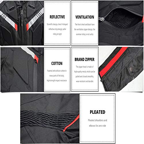 NCBH Motorfiets Waterdicht Pak Motorfiets Armor Pak Motorbike Racing Pak Bike Rider Pak Alle Weer Dragen Pak Ideaal voor… - Afbeelding 6