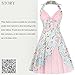 Vintage Halter Cocktail Dress 1950s Rockabilly Audrey Garden Picnic Retro Swing Tea Party Prom Homecoming Dresses