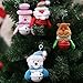 12 PCS Christmas Ornaments Bells Decorations, Hanging Ornaments Bells Christmas Tree Door Party Supplies, Snowman/Old Man/Bear/Elk