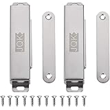 JQK Magnetic Door Catch, Heavy Duty Magnet Latch Cabinet Catches for Cabinets Shutter Closet Furniture Door, Stainless Steel 