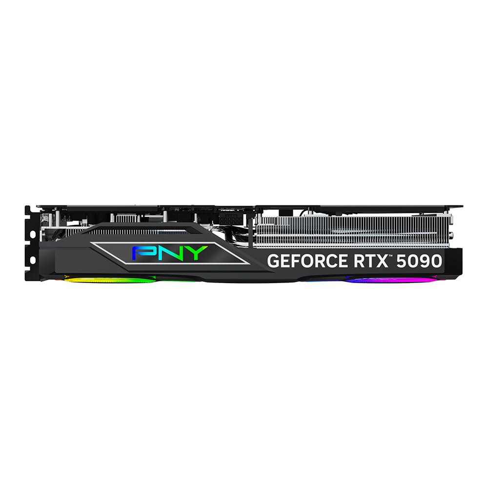 PNY NVIDIA GeForce RTX? 5090 32GB ARGB Overclocked Triple Fan Graphics Card (DLSS 4, PCIe 5.0, HDMI/DP 2.1, 3.5-Slot, Epic-X? RGB Lighting)