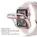 【2-Style】MARGE PLUS Compatible with Apple Watch Screen Protector 40mm Series 5 Series 4, All-Around Protective HD Clear Ultra-Thin TPU iwatch Case for Apple Watch 40mm, Rose Gold+Transparent