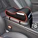GSPSCN Car Center Console Armrest Pad Soft Memory Foam Pu Leather with Storage Pockets Seat Cushion (Black with Red)