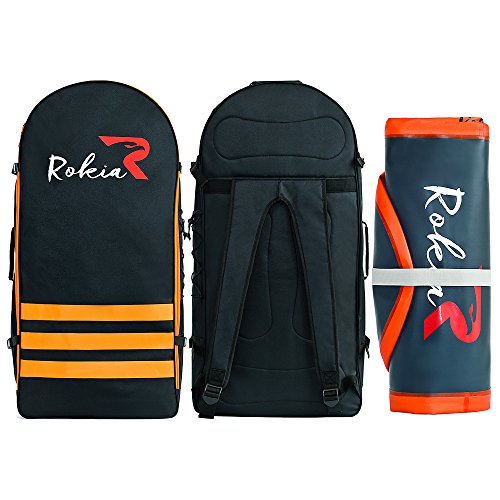 Rokia R Inflatable Stand Up Paddleboard 11 Feet (6 Inches Thick) Premium SUP for All Skill Levels, Orange