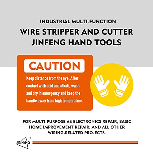 Jinfeng 8 inch Wire Stripper and Wire Cutters,Cable Cutter Multi-function Hand Tool - Thumbnail 4