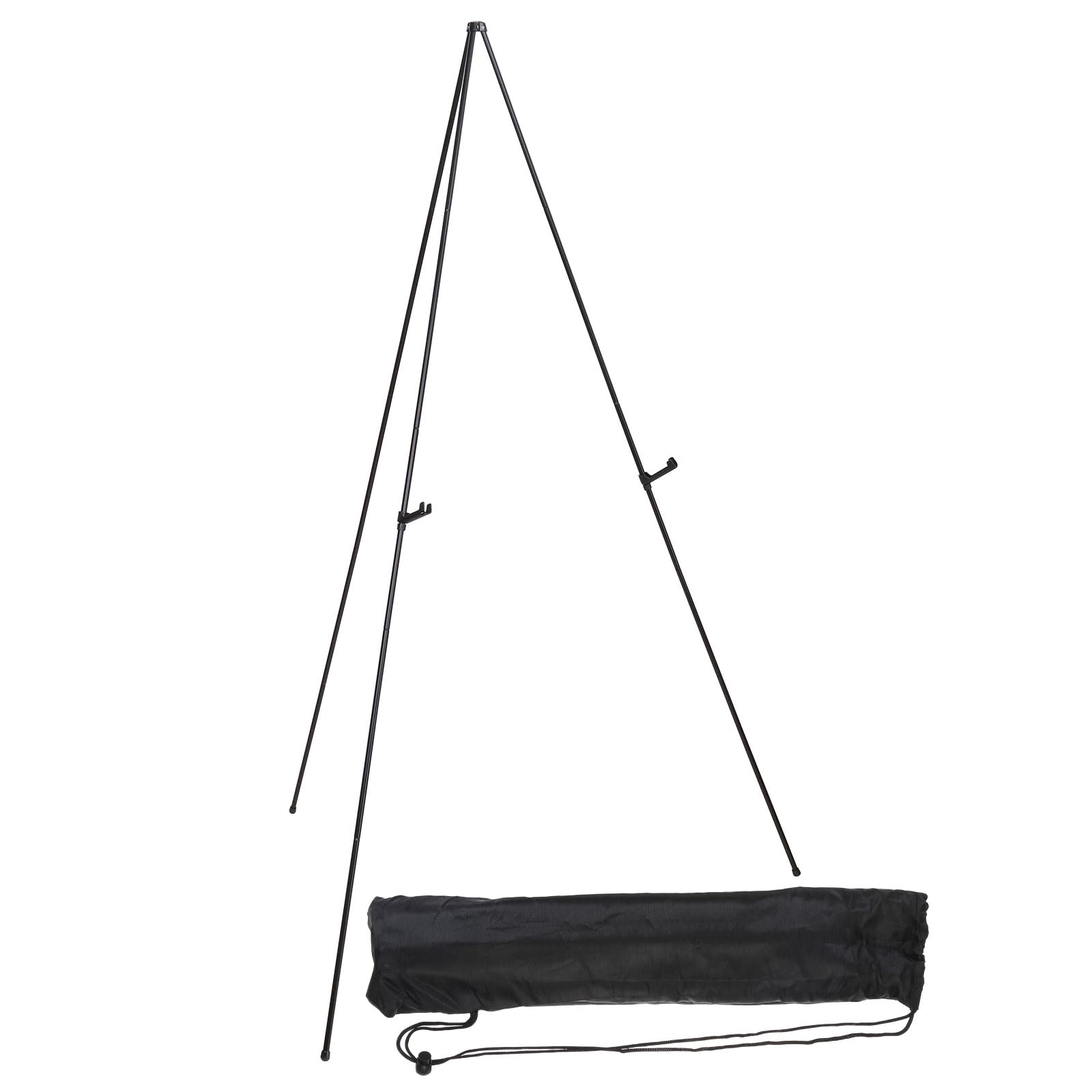 PATIKIL 63inch Easel Stand for Painting, Art Easel Stand Folding Large Portable Easel Low to Ground Tripod Aluminum for Signs Poster Display Art Decor Picture Photo Wedding, Black