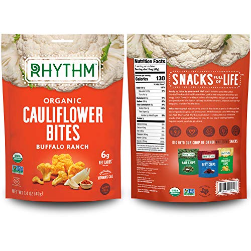 Rhythm Superfoods Cauliflower Bites, Kale Chips, Beet Chips, Carrot