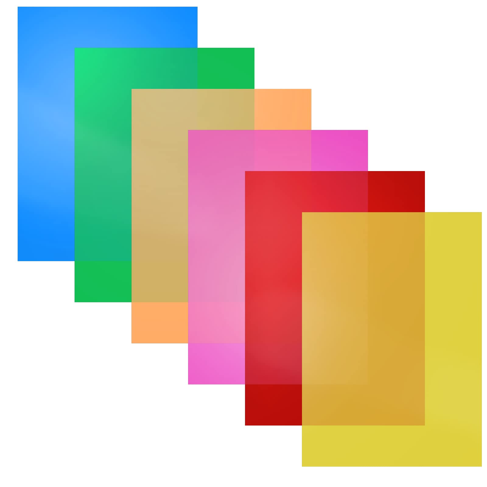 Dyslexia Overlays, A4 Coloured Dyslexia Aids for Children, 6PCS Coloured Overlays for Reading Dyslexia, ADHD, Irlens Syndrome, Reduce Visual Stress