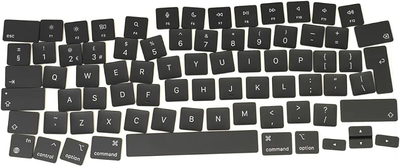 ICTION UK Layout Keyboard Keycaps Replacement MacBook Air 13.6" M2 A2681 2022